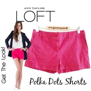 Ann Taylor Loft Mini Polka Dot Shorts